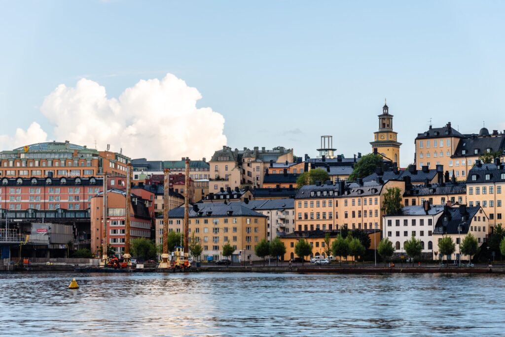Stockholm, Sweden: Waterfront view Ugglan quarter in Stockholm, Sweden.