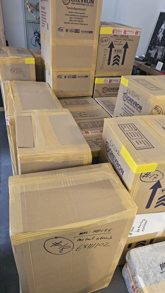 room filled with packeges