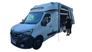 VANonsite Google ad image of a moving van being loaded by a removals worker, cutout on transparent background